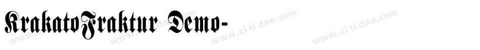 KrakatoFraktur Demo字体转换